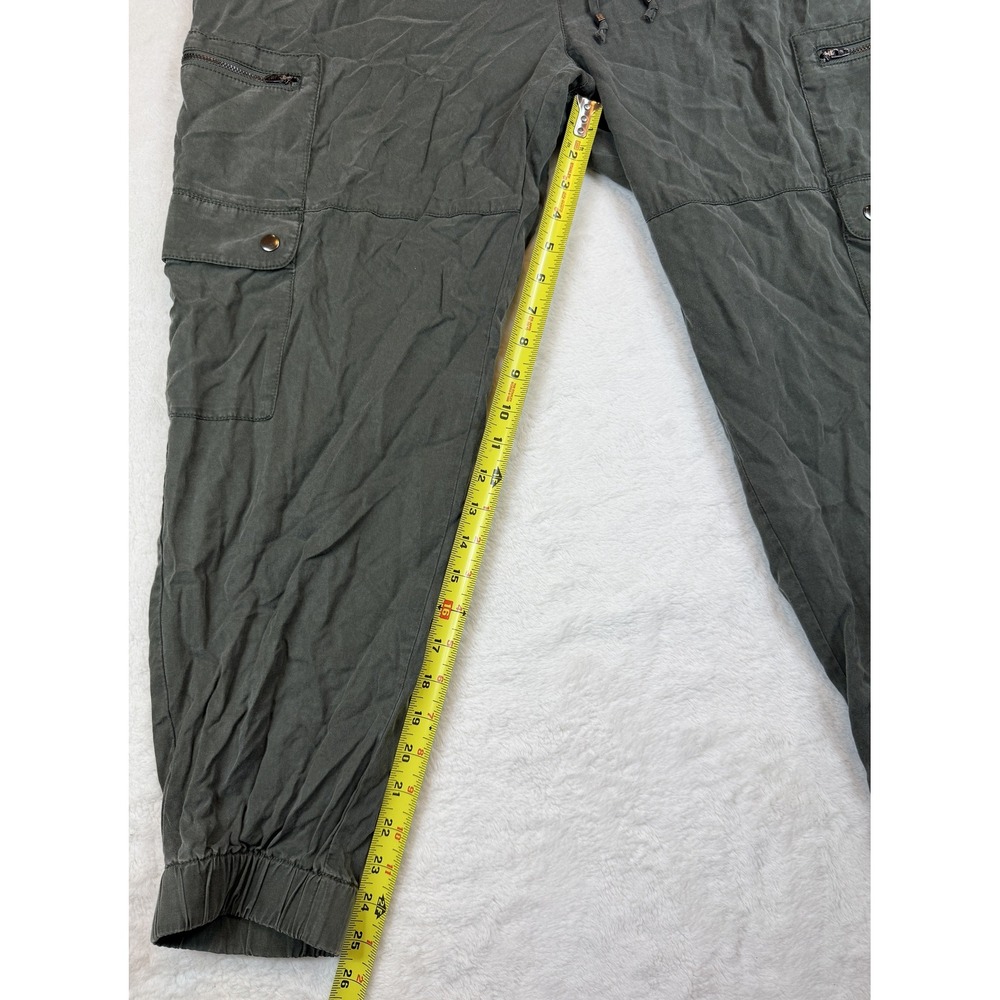 Banana Republic Olive Green Lyocell Cropped Cargo Pants XL Utility Jogger 536089 - Picture 6 of 7